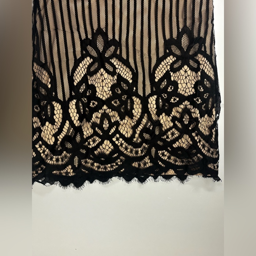 317. Boohoo Boutique Black and Cream Lace Mini Dress - Picture 5 of 6